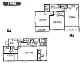 Floor plan. 19,800,000 yen, 4LDK + S (storeroom), Land area 240.43 sq m , Building area 105.99 sq m