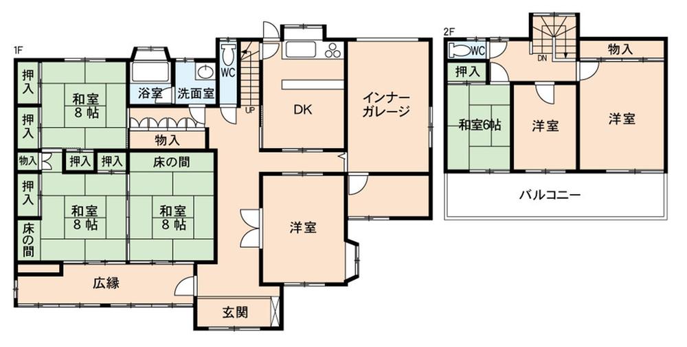 Floor plan. 29,800,000 yen, 7DK, Land area 527.36 sq m , Building area 216.96 sq m