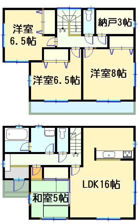 Floor plan. 17.8 million yen, 4LDK + S (storeroom), Land area 167.55 sq m , Building area 102.87 sq m