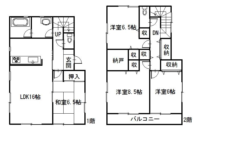 Floor plan. 19,800,000 yen, 4LDK + S (storeroom), Land area 173.81 sq m , Building area 104.89 sq m 2 Building floor plan ・ 20.8 million