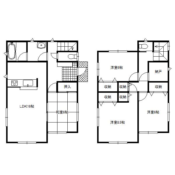 Floor plan. 19,800,000 yen, 4LDK, Land area 173.81 sq m , Building area 104.89 sq m