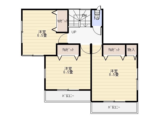 Floor plan. 14.8 million yen, 4LDK, Land area 202.99 sq m , Building area 102.46 sq m 2F