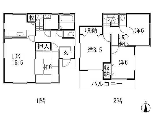 Floor plan. 20.8 million yen, 4LDK, Land area 187.98 sq m , Building area 105.16 sq m floor plan