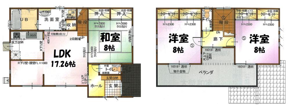 Floor plan. 14.9 million yen, 3LDK, Land area 662.59 sq m , Building area 106.4 sq m