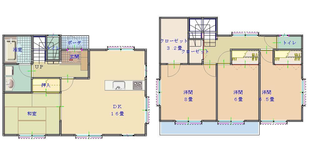 Floor plan. 18,800,000 yen, 4LDK, Land area 197.53 sq m , Building area 105.98 sq m