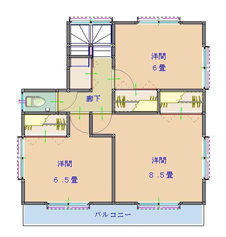 Floor plan. 18,800,000 yen, 4LDK, Land area 197.88 sq m , Building area 105.15 sq m 2 floor
