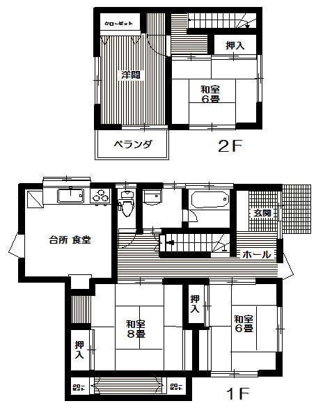 Floor plan. 9.6 million yen, 4DK, Land area 332.38 sq m , Building area 99.36 sq m