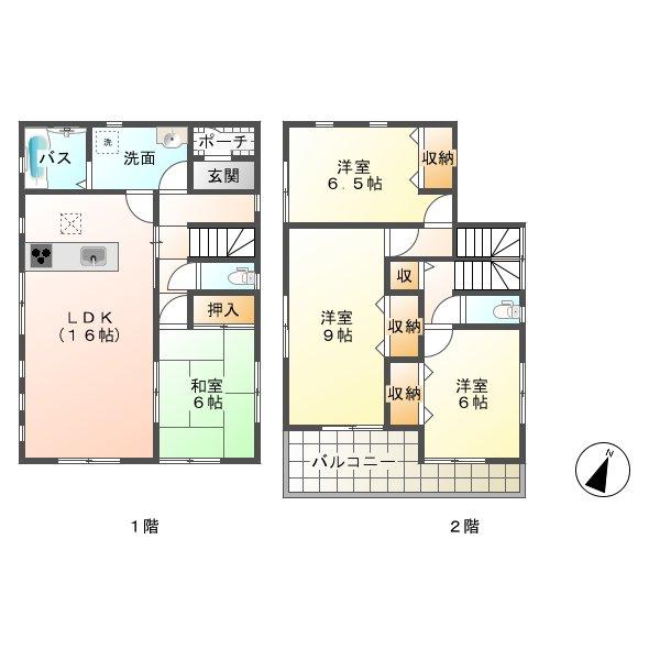 Floor plan. 18.5 million yen, 4LDK, Land area 216.64 sq m , Building area 105.99 sq m 3 Building ※ If the drawings and the present situation is different, we will give priority to the present situation. 