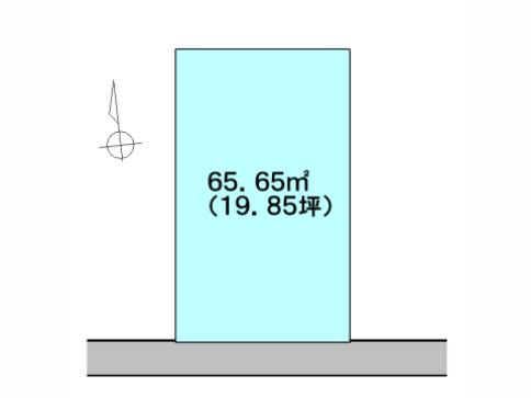 Compartment figure. Land price 4.5 million yen, Land area 65.65 sq m