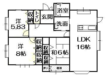 Floor plan. 24,850,000 yen, 3LDK, Land area 345.32 sq m , Building area 99.84 sq m