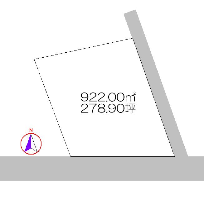 Compartment figure. Land price 18.5 million yen, Land area 922 sq m