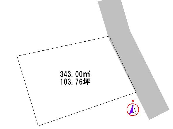 Compartment figure. Land price 25,940,000 yen, Land area 343 sq m