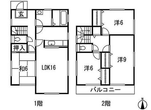 Floor plan. (3 Building), Price 19,800,000 yen, 4LDK, Land area 197.52 sq m , Building area 105.99 sq m