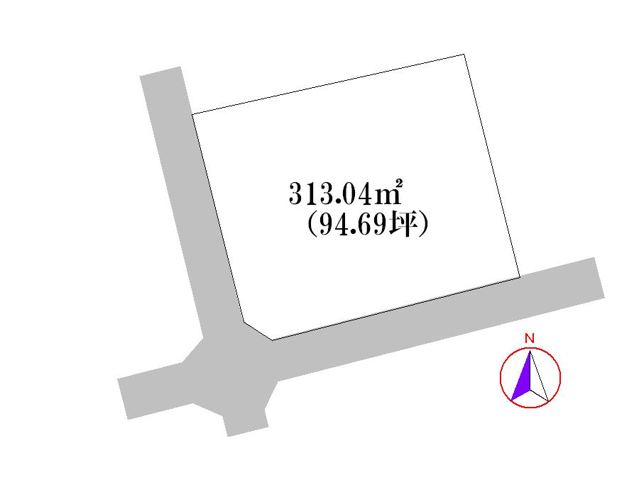 Compartment figure. Land price 9.5 million yen, Land area 313.04 sq m