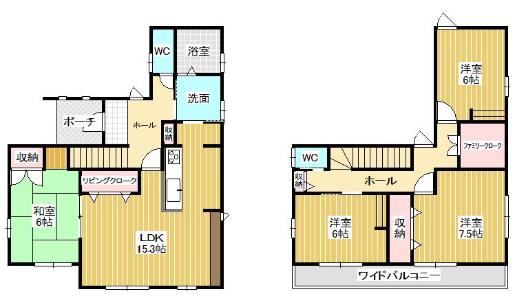 Floor plan. 24.5 million yen, 4LDK, Land area 198.07 sq m , Building area 104.33 sq m all rooms Corner Room! 