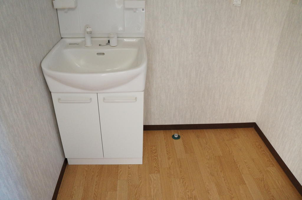 Washroom. Wash basin ・ With in-room washing machine storage