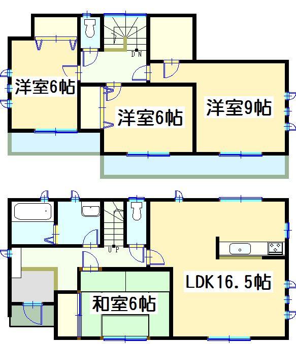 Floor plan. 18,800,000 yen, 4LDK, Land area 200.64 sq m , Building area 105.98 sq m
