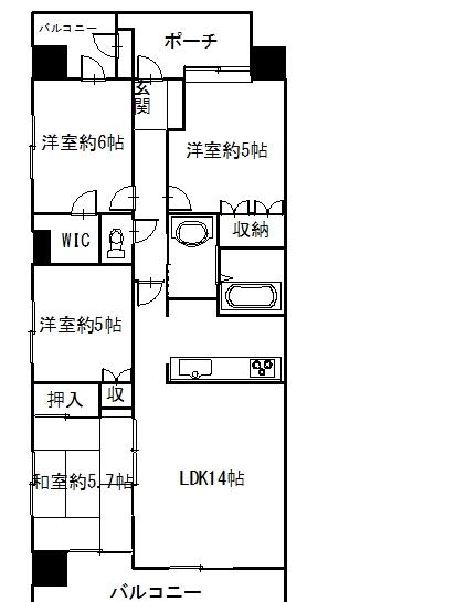 Floor plan. 4LDK, Price 18.5 million yen, Footprint 78.1 sq m , Balcony area 12 sq m floor plan