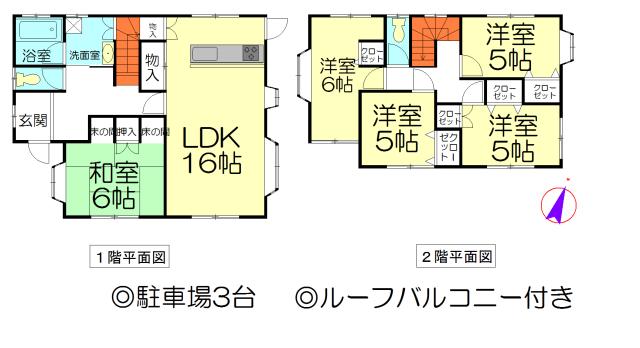 Floor plan. 14.8 million yen, 5LDK, Land area 246.97 sq m , Building area 109.29 sq m floor plan