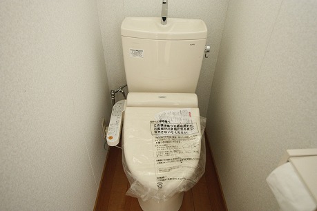 Toilet. With warm water washing toilet seat.