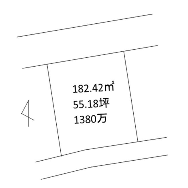 Compartment figure. Land price 13.8 million yen, Land area 182.42 sq m compartment view