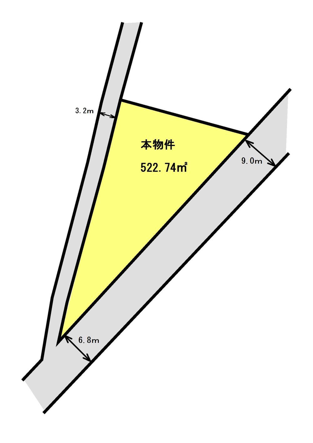 Compartment figure. Land price 11.8 million yen, Land area 522.74 sq m