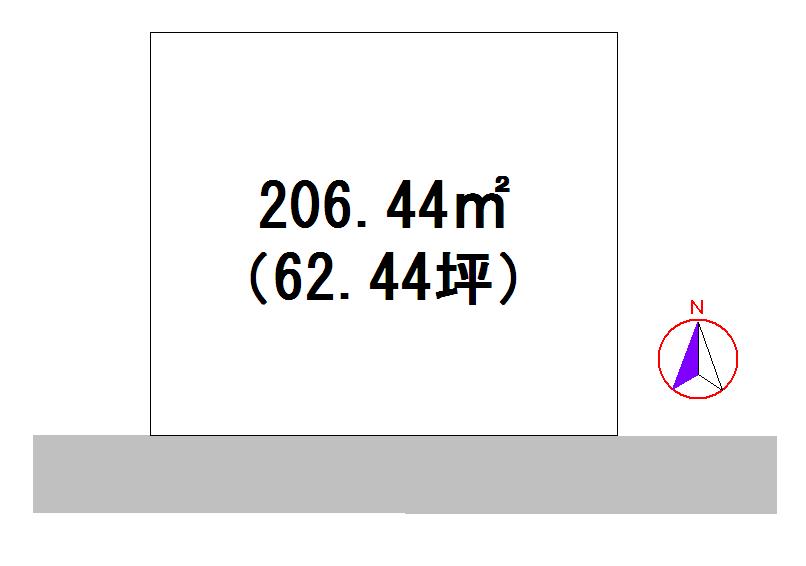 Compartment figure. Land price 7.58 million yen, Land area 206.44 sq m