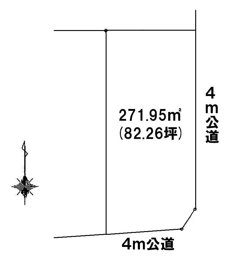 Compartment figure. Land price 9.87 million yen, Land area 271.95 sq m