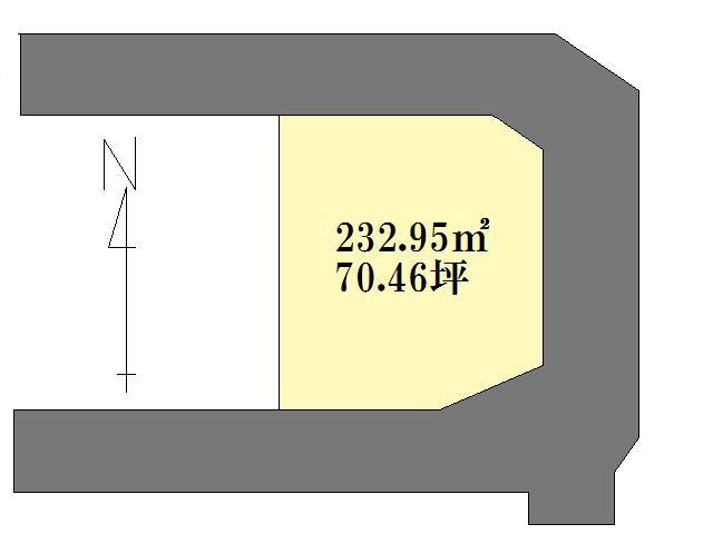 Compartment figure. Land price 14,092,000 yen, Land area 232.95 sq m compartment view