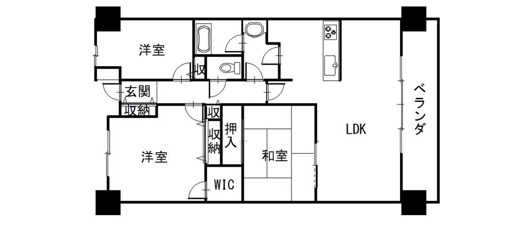 Floor plan. 3LDK, Price 19,800,000 yen, Occupied area 74.86 sq m , Balcony area 13.8 sq m floor plan