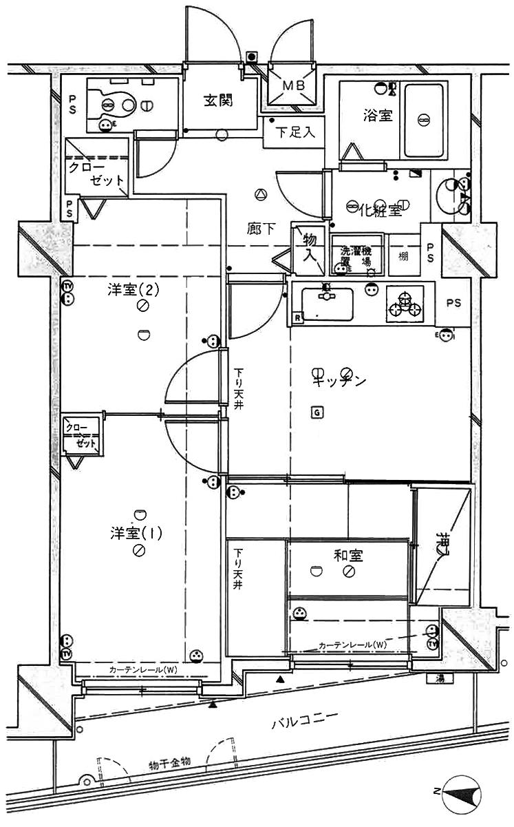Floor plan. 3DK, Price 8.3 million yen, Occupied area 52.41 sq m floor plan