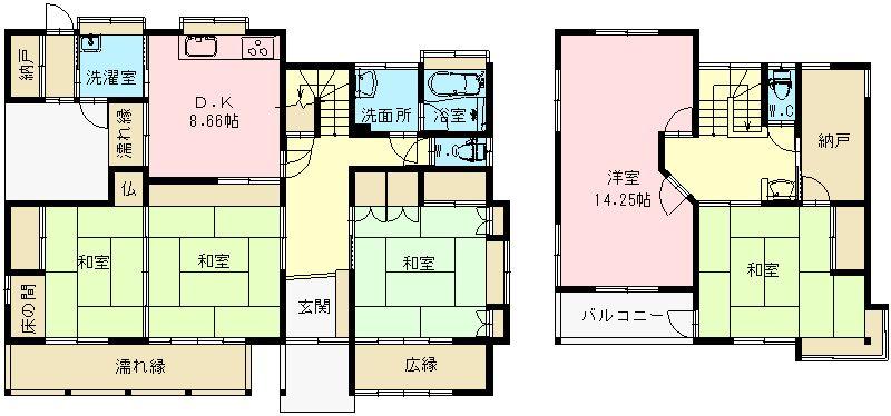 Floor plan. 24,900,000 yen, 5DK + S (storeroom), Land area 236.63 sq m , Building area 154.5 sq m floor plan