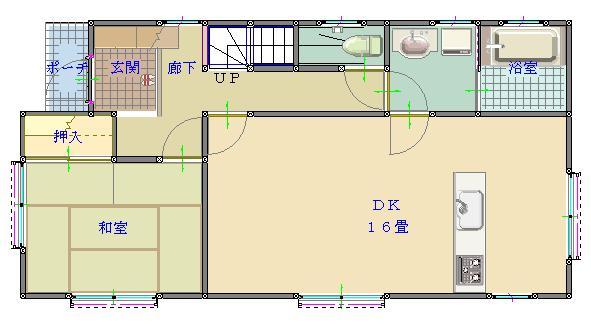 Floor plan. 19,800,000 yen, 4LDK, Land area 198.77 sq m , Building area 105.98 sq m 1 floor