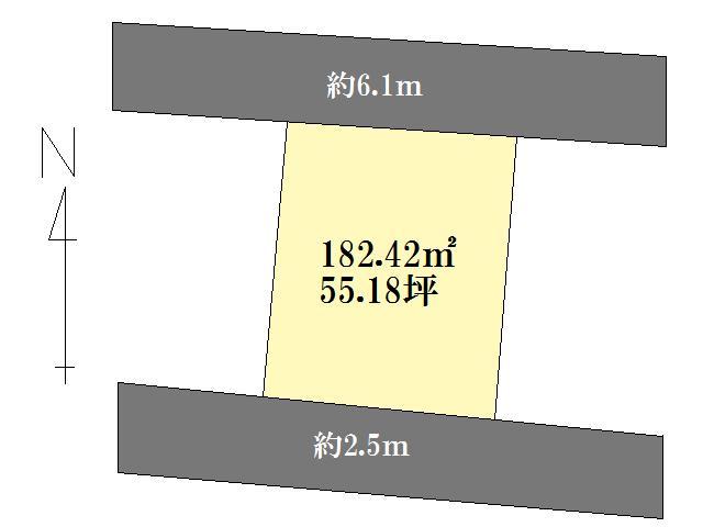 Compartment figure. Land price 13.8 million yen, Land area 182.42 sq m compartment view