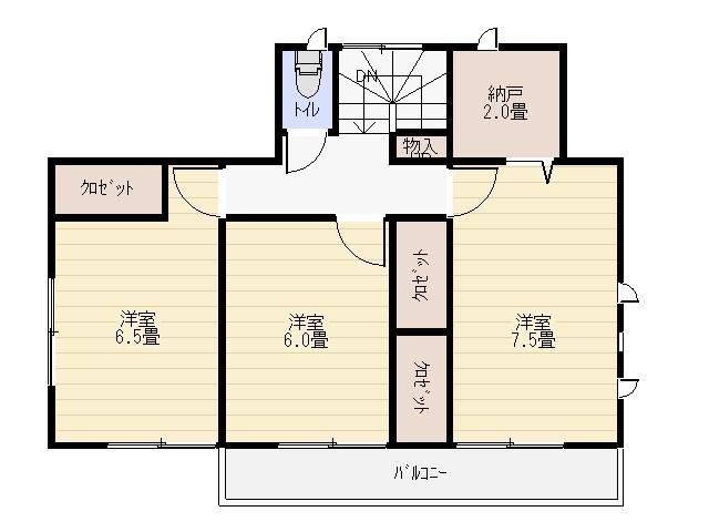 Floor plan. 19,800,000 yen, 4LDK + S (storeroom), Land area 181.87 sq m , Building area 101.65 sq m 2F
