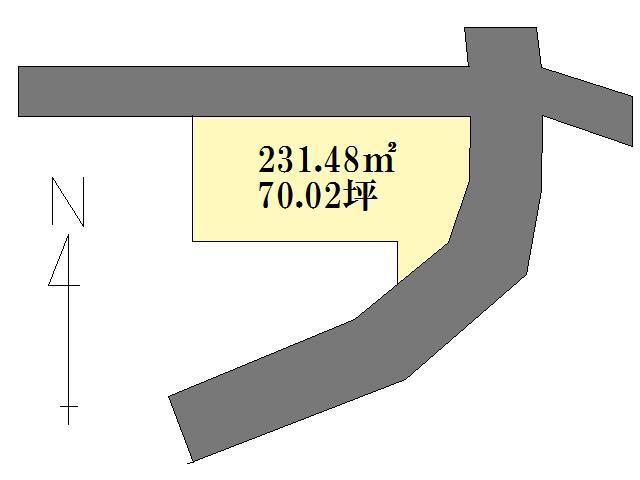 Compartment figure. Land price 7 million yen, Land area 231.48 sq m compartment view