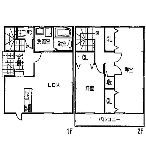 Floor plan. 12.5 million yen, 2LDK, Land area 178 sq m , Building area 74.1 sq m