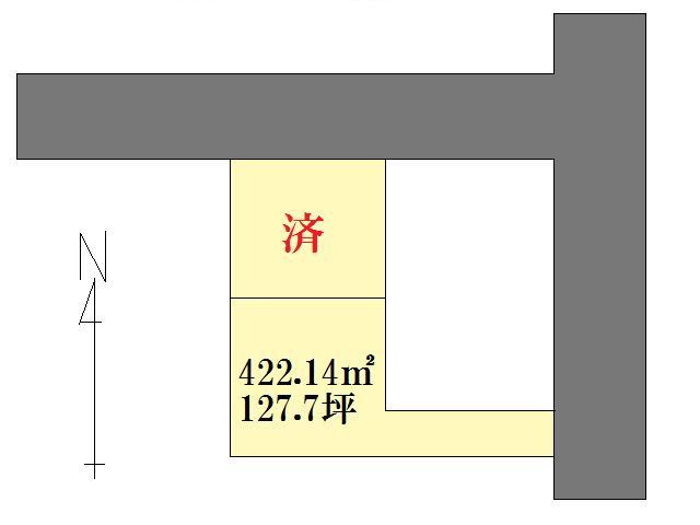 Compartment figure. Land price 8.9 million yen, Land area 422.14 sq m compartment view