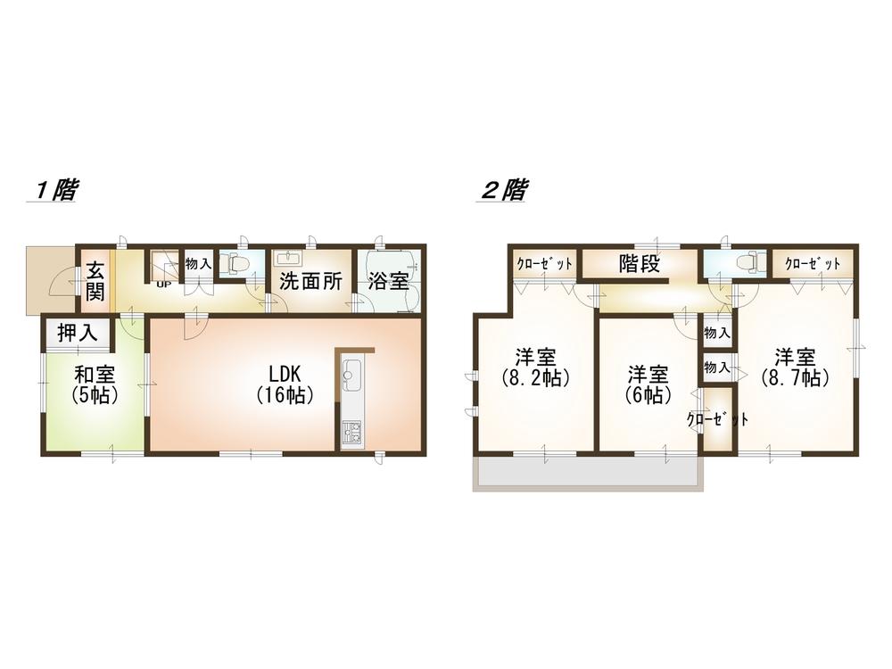Floor plan. 22,800,000 yen, 4LDK, Land area 166.85 sq m , Building area 102.87 sq m