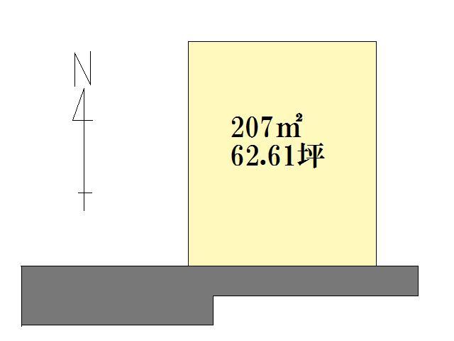 Compartment figure. Land price 4.96 million yen, Land area 207 sq m compartment view
