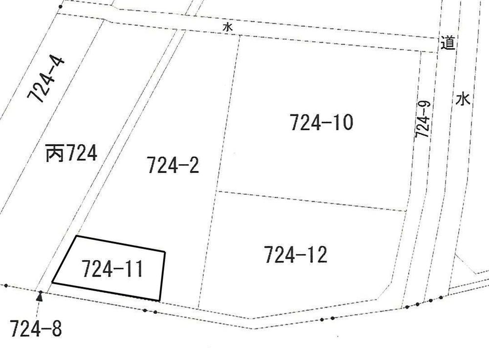 Compartment figure. Land price 4.5 million yen, Land area 66 sq m topographic map