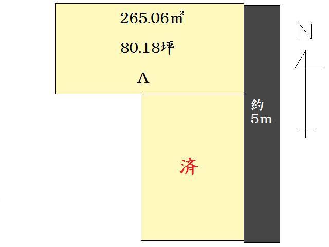 Compartment figure. Land price 12,020,000 yen, Land area 265.06 sq m compartment view