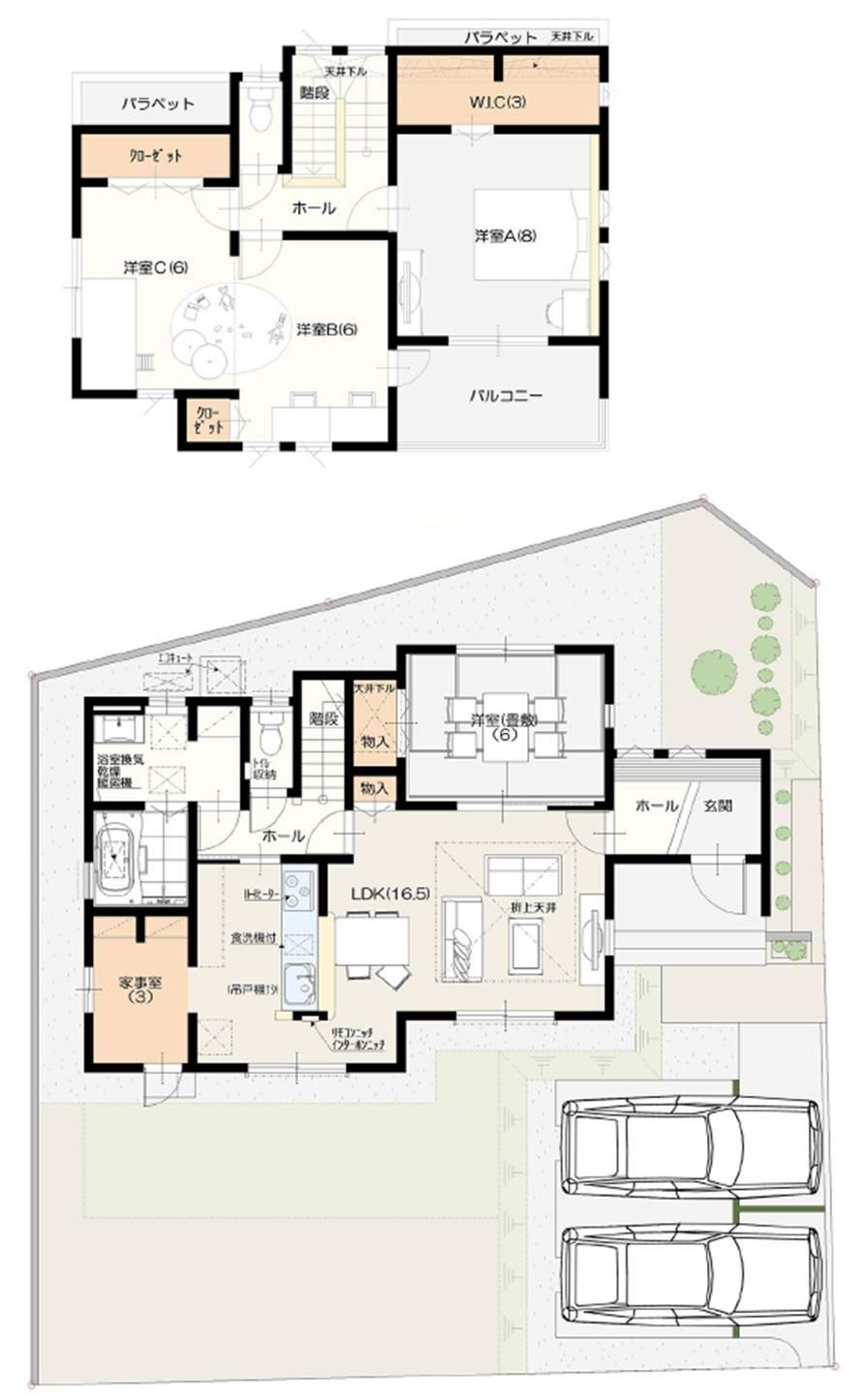 Floor plan. (4 Building), Price 29,800,000 yen, 3LDK, Land area 191.71 sq m , Building area 113.44 sq m