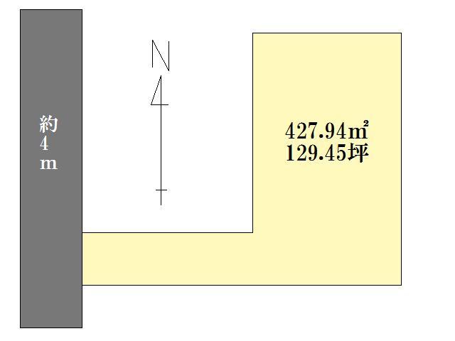 Compartment figure. Land price 11,650,000 yen, Land area 427.94 sq m