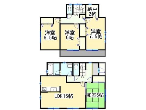 Floor plan. 19,800,000 yen, 4LDK, Land area 181.87 sq m , Building area 101.65 sq m