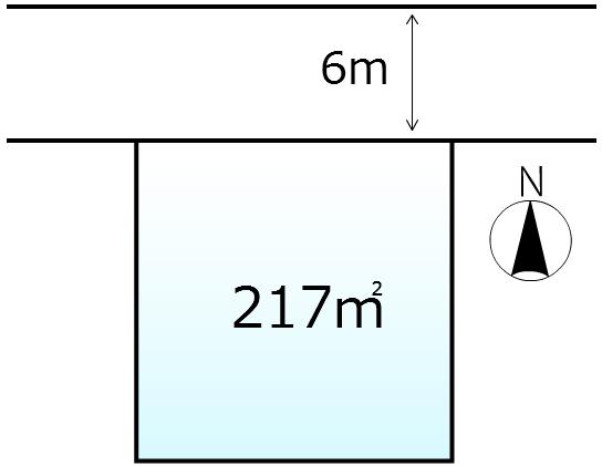 Compartment figure. Land price 12,010,000 yen, Land area 217 sq m