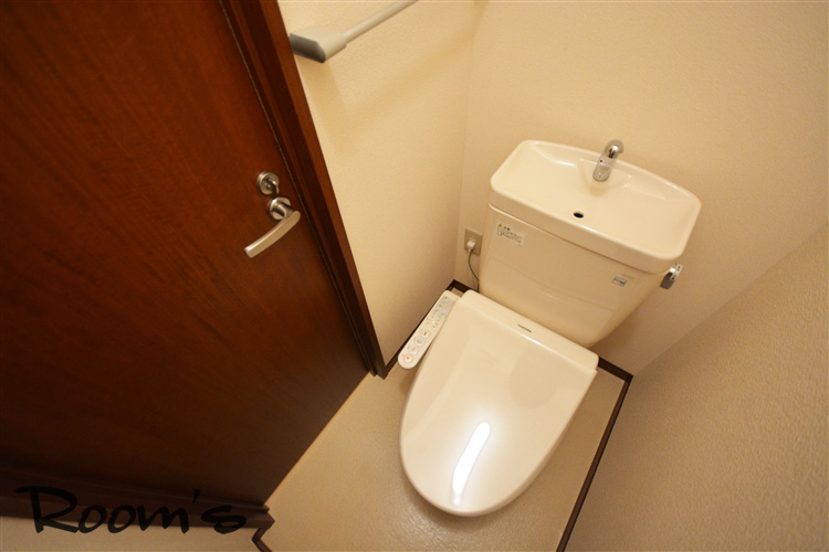 Toilet. Washlet toilet. With the top shelf.