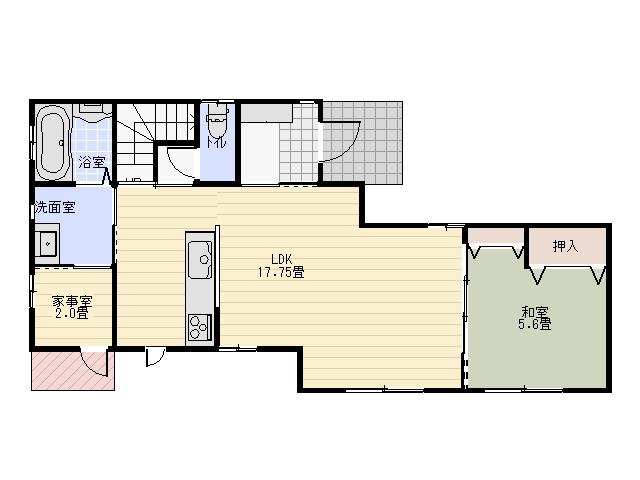 Floor plan. 16,390,000 yen, 4LDK, Land area 178.59 sq m , Building area 107.64 sq m 1F