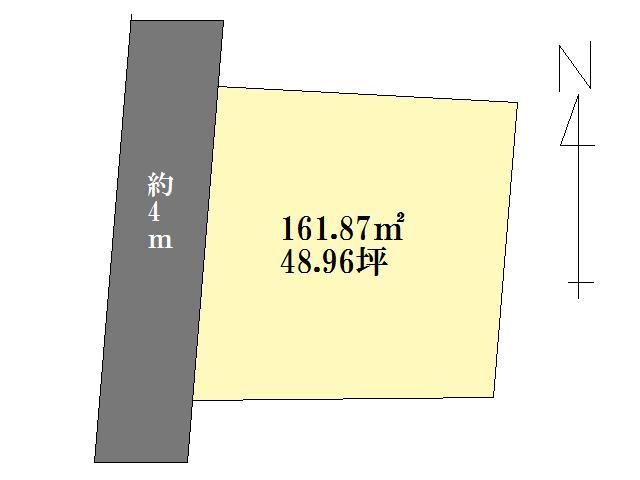 Compartment figure. Land price 3.2 million yen, Land area 161.87 sq m compartment view