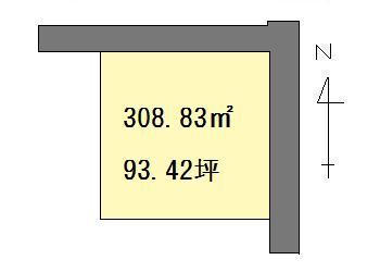 Compartment figure. Land price 17.8 million yen, Land area 308.83 sq m